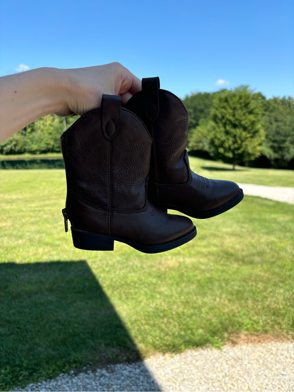 Cat & Jack Brown Kids Cowboy Boots